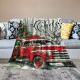thumbnail image 2 of Orinice  Blanket,Red retro truck with a fir tree gifts and The Dachshund in a scarf Decor Blankets Soft Warm Throw for Women Girls Birthday, Home Living Room Decoration 40x50in, 2 of 6
