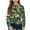 Army Green, variant on Girls Trendy Twist Front Shirts Spring Casual Long Sleeve Pullover Tops Loose Fit Lightweight Crewneck Shirts for 4-12Y
