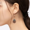 thumbnail image 4 of CRILSTYLEO 1Par Aretes Decorativos En Estilo Folclórico Con Hueco Y Color Marrón, 4 of 6