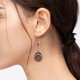 thumbnail image 4 of Raindrops 1Pair Folk Custom Earring Light Brown Hollowed-Out Earbob with Fine Workmanship, 4 of 6