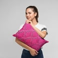 thumbnail image 3 of Plutus Fuchsia Purple Diamond Animal Faux Fur Luxury Throw Pillow - Double sided 20" x 20", 3 of 5
