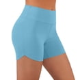 thumbnail image 2 of Hurxie Workout Biker Shorts for Women High Waisted Tummy Control Shorts for Gym Yoga Volleyball Light Blue,3XL, 2 of 7