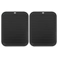 thumbnail image 1 of Unique Bargains Silicone Dish Drying Mat Set, 2 Pcs 12' x 9' Under Sink Drain Pad Suitable for Kitchen Counter, Drawer - Black, 1 of 5