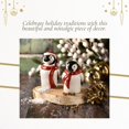 thumbnail image 5 of Spode Figura de pingüino de árbol de Navidad, juego de salero y pimentero de 2 piezas, incluye pingüinos de 4 pulgadas y 3,25 pulgadas, coctelera de mesa y cocina navideña, decoración festiva para el, 5 of 5