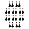 thumbnail image 2 of Pendiente de borla larga Qarigey Retro Barroco Palacio Oreja Anillo Vintage Chic Negro 10piezas, 2 of 4