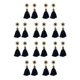 thumbnail image 2 of Pendiente de borla larga Qarigey Retro Barroco Palacio Oreja Anillo Vintage Chic Negro 10piezas, 2 of 4