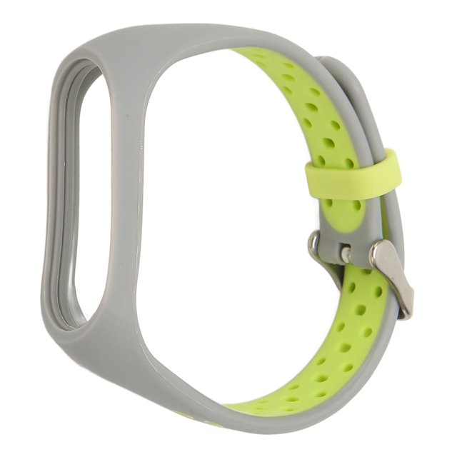 Pulsera de repuesto Bling Bling protección completa tamaño ajustable correa de silicona suave Para Mi Band 7 gris verde
