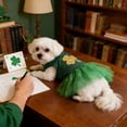 thumbnail image 6 of St Patrick's Day Dog & Cat Costume Skirt, Green Mesh Tutu for Pets Holiday Party Outfit, St Patty's Photo Shoot Dress for Small Medium Large Dogs Cats, 6 of 6