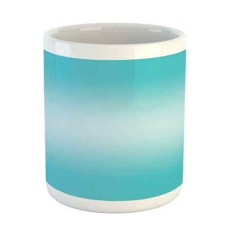 

Ombre Mug Open Blue Sky on a Spring Day Inspired Vivid Blue Colored Modern Nature Design Art Printed Ceramic Coffee Mug Water Tea Drinks Cup Turquoise 11oz