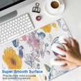 thumbnail image 4 of Long Mouse Pads for Desk,Pioneer Flower Floral Print Pattern Desk Mats on Top Of Desks, Desk Mouse Pad Extra Large with 3mm Non-Slip Base and Stitched Edge for Gaming,Office,Work,Home 31.5"x11.8", 4 of 6
