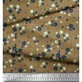 thumbnail image 2 of Soimoi Brown Cotton Poplin Fabric Artistic Floral Print Fabric by the Yard 56 Inch Wide, 2 of 3