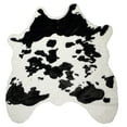 thumbnail image 2 of Luxe Faux Hide Rug Oatmeal 1-Piece Handmade Stain-Resistant Cowhide, 2 of 5