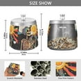 thumbnail image 2 of Yayeee Ashtray with Lid for Cigarette Smokeless Stainless Steel Home Ash Holder, Skeleton with Sun, 2 of 7