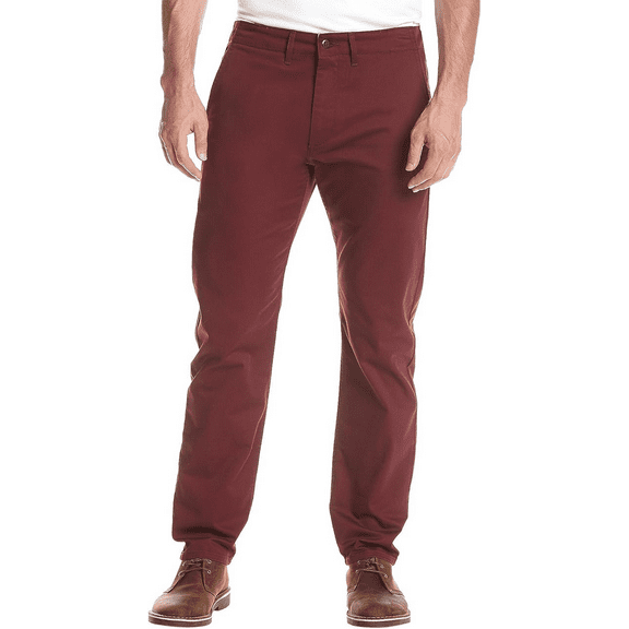 Levi's Men's 502 Regular Taper Fit Chino Pant, Stretch Twill, (Merlot, 32W x 34L)