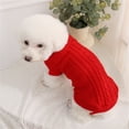 thumbnail image 2 of Dog Sports Shirt, Dog Sweater, Pet Athletic Apparel - Red Cable - Knit Design, Warm & Comfortable For Small Medium Dogs, Daily Wear, Outdoor Activities, Indoor Relaxation, 2 of 3