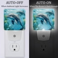 thumbnail image 2 of Dolphin LED Square Night Lights - Modern Design, Soft Glow, Energy Efficient - for Bedroom, Nursery, or Bathroom - Set of 2, 2 of 6