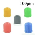 thumbnail image 2 of 100 Pcs Capuchons de Tige de Valve de Pneu en Plastique Noir/rouge/jaune/vert/bleu Cache-Poussière Pièces de Roue, 2 of 4