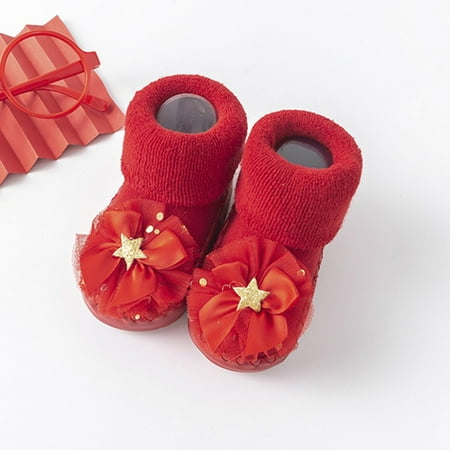 

LYCAQL Baby Shoes Autumn and Winter Cute Children Boys and Girls Toddler Socks Shoes Floor Sports Shoes Non Slip 7m Toddler Boy Shoes (C 4 )