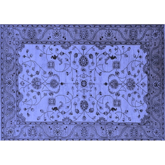 Ahgly Company Indoor Rectangle Oriental Blue Traditional Area Rugs, 8' x 12'