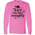 thumbnail image 3 of Inktastic Christmas Nice Until Proven Naughty Long Sleeve T-Shirt, 3 of 5
