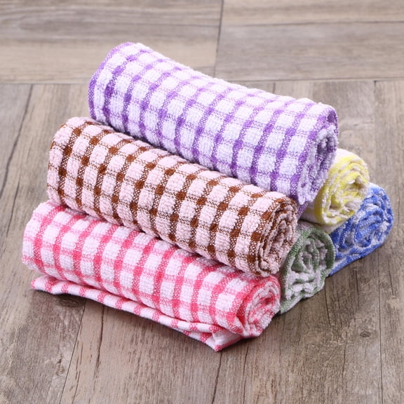 LOLIPPYY Multi Color Cotton Dish Towel Super Absorbent Cloth for Water and Grease