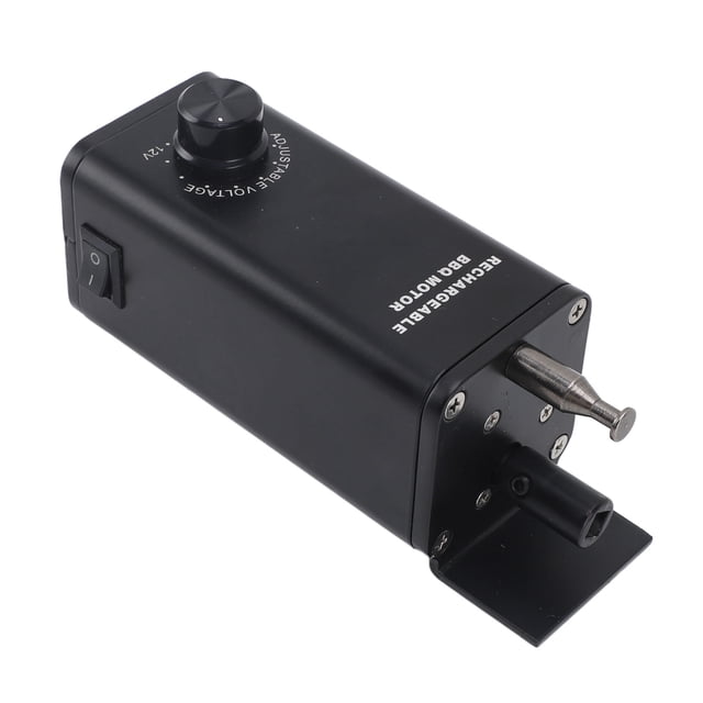 Electric Grill Motor, 3 To 12V Heat Resistant Rotisserie Motor Rechargeable Auto Reverse Function for Outdoor Barbecue