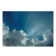 thumbnail image 2 of Landscape Cutting Board, Colorful Sky with Clouds and Sun Rays Dreamy Cloudscape After Rain Picture Art, Decorative Tempered Glass Cutting and Serving Board, Small Size, Blue White, by Ambesonne, 2 of 5