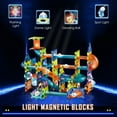 thumbnail image 2 of Tido Toys STEM Magnetic Building Block Tiles Toy Set 110 pieces With Marble Run Light Up Rolling Balls, 2 of 4