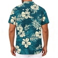 thumbnail image 6 of Lmueinov Men's and Big Men's Hawaiian Shirt Casual Loose Button Down Tropical Floral Print Summer Beach Short Sleeve Shirt, S-5X, 6 of 8