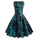 thumbnail image 3 of Summer Womens Dresses 2022 Casual Floral Retro Vintage 50s 60s Robe Rockabilly Swing Pinup Vestidos Valentines Day Party Dress, 3 of 4