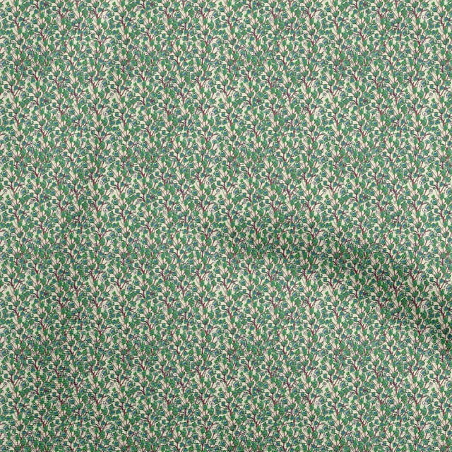oneOone Georgette Viscose Green Fabric Floral Sewing Craft Projects Fabric Prints By Yard 42 Inch Wide