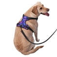 thumbnail image 2 of Fotbe blue Skull purple flower1 Pattern Dog Harness, No-Pull Pet Harness with 2 Leash Clips, Adjustable Soft Padded Dog Vest with Easy Control Handle for Large Dogs-Large, 2 of 6