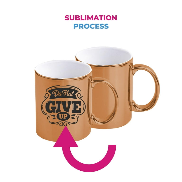 SketchLab 11oz White Circle Sublimation Mug, Ideal for Creating Custom
