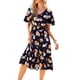 thumbnail image 2 of SAYOO Mujer Verano Cuello en V Manga Corta Cintura Alta Ruffle Hem Midi Vestidos SAYOO Sexy, 2 of 7