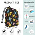 thumbnail image 5 of French Bulldog and Music Note Backpack for School, Cute School Bag with Adjustable Shoulder Straps and Padded Back, 15.7"x11.8"x5.5", 5 of 5