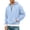 Blue#1, variant on Hvogkswy Quarter Zip Hoodies for Men Solid Color Waffle Long Sleeve Hooded Sweatshirt Fall Outdoor Hiking Casaul Pullover Sweatshirts