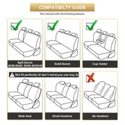Universal Car Seat Covers Full Set Protector Cushion Front Rear 3D Butterfly Embroidery Pattern, Pink