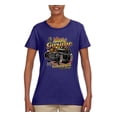 thumbnail image 2 of 1990 Vintage Garage Customs Hot Rod Classic Car Cars and Trucks Womens Graphic T-Shirt, Purple, Large, 2 of 3