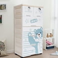 thumbnail image 2 of Simple Plastic Drawers Dresser, Food-Grade PP Storage Cabinet with 6 Drawers/Closet 6 Drawers Multi-color Rectangular Free Standing Plastic Dresser, 2 of 17