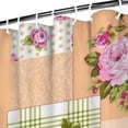thumbnail image 3 of Pioneer Flower Floral Print Pattern Shower Curtain 84"x72" ,Bathroom Decorative Shower Curtains Set with 12 Hooks,Modern Waterproof Washable Shower Curtain, 3 of 6