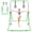 Green, variant on Adjustable Height Children's Gymnastics Bar with Rings, Foldable Indoor Horizontal Bar for Kids Ages 3-12, Green