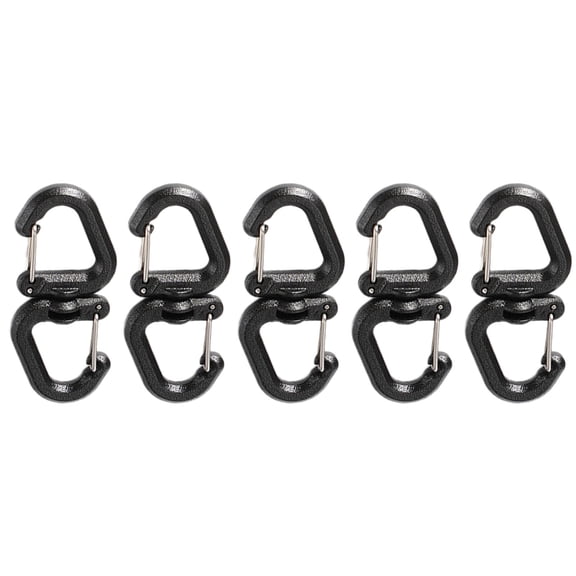 S Shape Spring Hook Key Holder Keychain Carabiner Rotatable Carabiner Keychain Clip Multifunctional Carabiner Clip