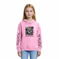 thumbnail image 2 of Moonsky Sudadera con capucha y cordón HUNTRX, estampado de grupo de chicas coreanas, jersey corto, suave y cómodo, top de manga larga para primavera y otoño.,Rosa,140, 2 of 5