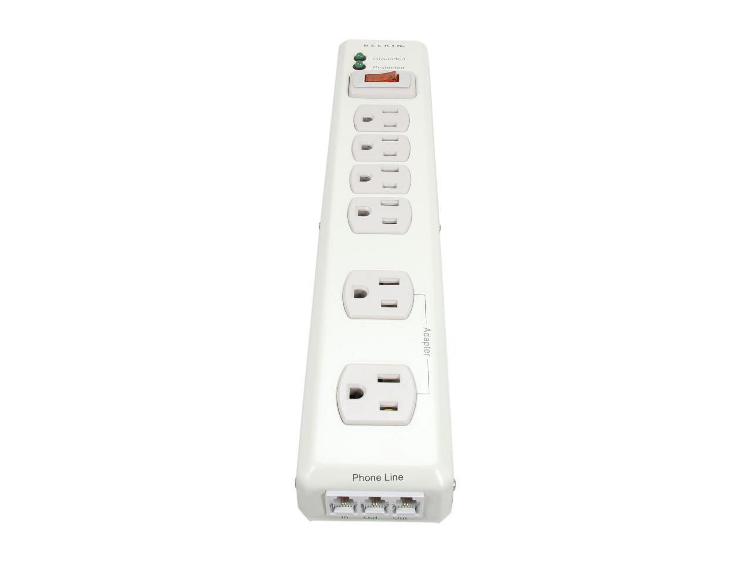 Belkin 6-Outlet Metal Power Strip Surge Protector, 6ft, Beige