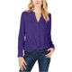 thumbnail image 2 of INC Womens Twist-Front Button Up Shirt, Púrpura, Grande I-N-C Camisa con botones, 2 of 2