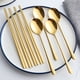 thumbnail image 5 of Juego de cucharas y palillos, juego de cucharas Chopstix coreanas de acero inoxidable de Metal reutilizable de 4 colores, regalo de Navidad, 5 of 5