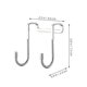 thumbnail image 2 of 2Pcs Over Door Hook Hanger Stainless Steel Shower Towel Hooks Over Cabinet Hangers, 2 of 4