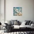 thumbnail image 2 of ZHONGYUTONG Bird Canvas Wall Art White Flower & Blue Birds on Tree Branches Pictures Painting Living Room Decor Framed (12.00" x 12.00"), 2 of 5