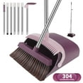 thumbnail image 1 of PHANCIR Juego de Escoba y Recogedor de 57 Pulgadas para el Hogar, Recogedor de Dientes de Limpieza Eficiente, Escoba y Recogedor de Mango Largo, Morado, 1 of 7