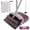 Purple, variant on PHANCIR 57'' Broom and Dustpan Set for Home, Efficient Cleaning Teeth Dustpan, Long Handle Broom and Dustpan, Blue